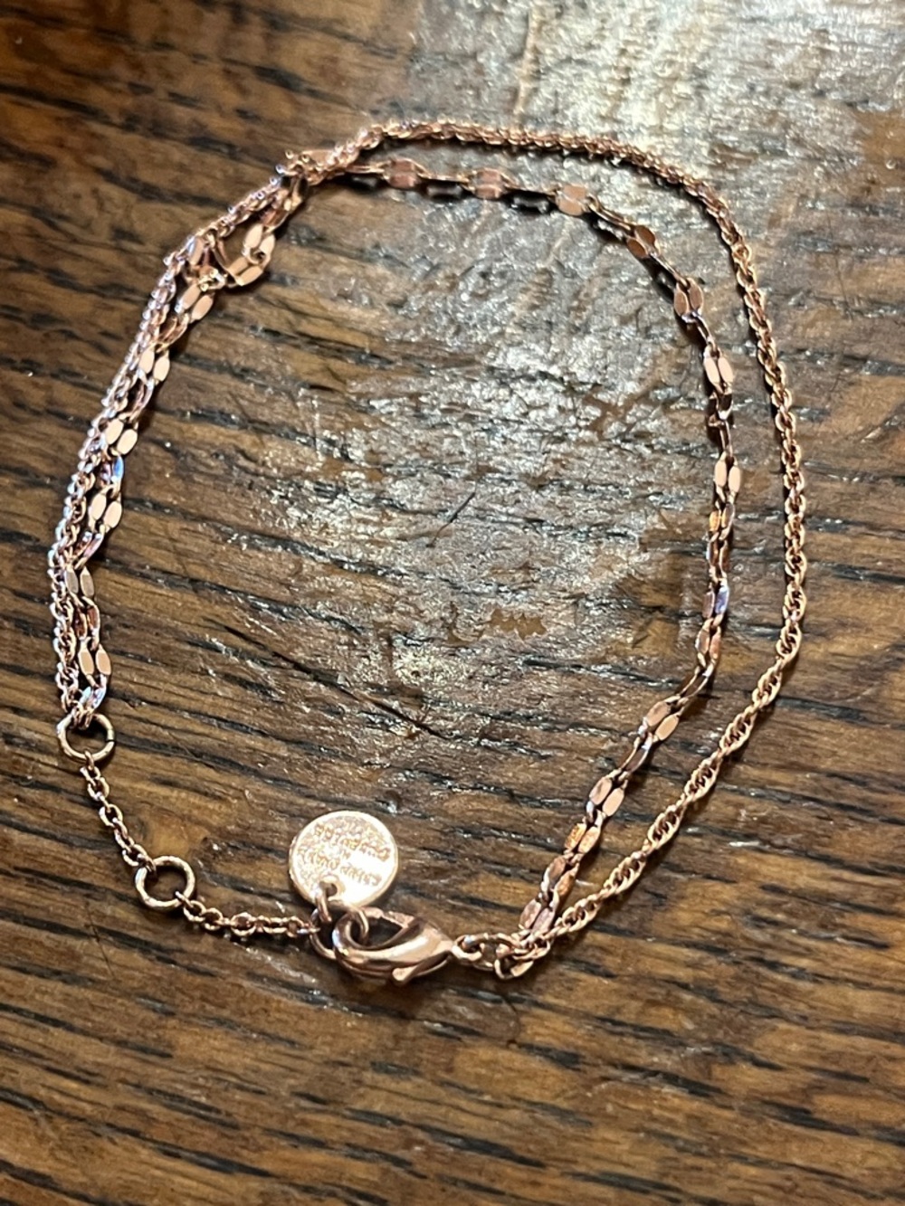 Rose Gold Layered Chain Bracelet - Women Jewelry Aspyn Ovard Pura Vida 8”